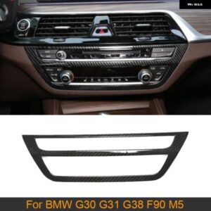 カーボン カー エアコン CD パネル トリム BMW 5シリーズ G30 G31 G38 F90 M5 520I 530I 540I 2017-2019 車内 装飾 トリム