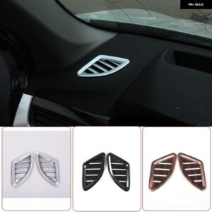 2個パック ABSクロームカーボン カー ダッシュボード サイド エアコン ベントカバー トリム BMW X1 F48 2016-2019 カーアクセサリー