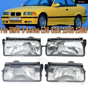 車用フロント バンパー フォグライト アセンブリ フォグランプ ドライビングランプ BMW 3シリーズ E36 318 320 323 325 328I 1992-1998 63178357389