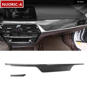カーボンカラーセンター コンソール ダッシュボード パネル 装飾 カバー トリム BMW 5シリーズG30 G38 2018-2022 LHDカー スタイリング