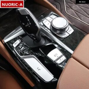 カー スタイリング コンソール ギア シフト マルチメディア ボタン カバー デコレーション ステッカー BMW 5シリーズG30 G38 2018-2021 インテリア
