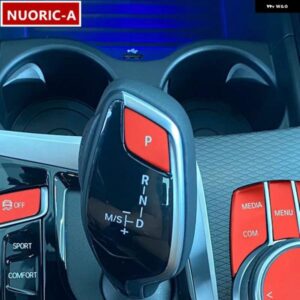 車 コンソール ギア シフト ハンドルP ボタン 装飾 カバー BMW G01 G02 G30 G32 X3 X4 5シリーズ 6GT自動車内装 ステッカー