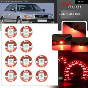 アウディ 100 C4 80 B8 A3 8L A4 B5 A8 D2 COUPE B3 TT 8N V8 ホワイト/レッド/イエロー/ブルー/グリーン LED インストルメント パネル ゲージ ライト