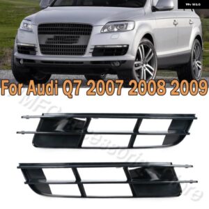 フォグランプ グリル 車 フロントロア バンパー カバー グリル プラスチック ブラック アウディ Q7 2007 2008 2009 4L0807681 4L0807682