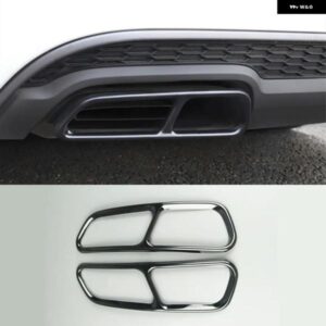 ステンレス 製テールスロート パイプ カスタム カバー トリム アウディ A6 C7 2016-2018 車用排気テール パイプ 装飾 フレーム