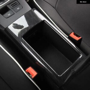 カーボンカラーセンター アームレスト 収納 ボックス パネル カバー トリム アウディ A3 8V 2014-2018 ABSカー スタイリング インテリア アクセサリー