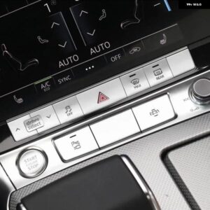 アルミ 合金 センター コンソール ボタン スパンコールハザード灯 デカール カバー トリム アウディ A6 C8 2019カーアクセサリー