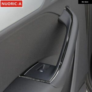 ステンレス 製ウィンドウガラスリフティング ボタン フレーム カバー トリム 4個 アウディ Q3 2013-2017車ドア アームレスト パネル 装飾
