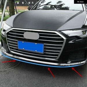 フロント バンパー トリム ストリップ ステンレス 3個 アウディ A6 C8 2019 カー スタイリング ヘッドデコレーション ステッカー デカール