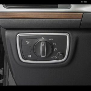 ステンレス 製 ヘッドライト スイッチ ボタン フレーム 装飾 カバー トリム アウディ A6 C7 2012-2018車内アクセサリー