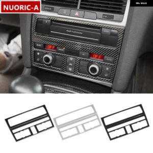 車用センター コンソール AC エアコン フレーム CD パネル 装飾 カバー ステッカー トリム アウディ Q7 2008-2015 内装アクセサリー