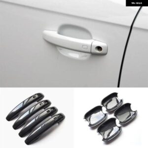 車 外装 ドアハンドル フレーム カバー トリム ABS アウディ A4 B8 Q3 Q5 カーボンカラードアボウルスパンコール 装飾 デカール