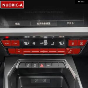 センター コンソール エアコン ハザード灯 ボタン スパンコール 装飾 カバー トリム アウディ A3 2021カー スタイリング インテリア