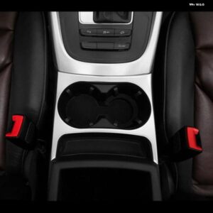 ステンレス センター コンソール ウォーターカップ ホルダー フレーム 装飾 カバー トリム アウディ Q5 2010-2016車内アクセサリー