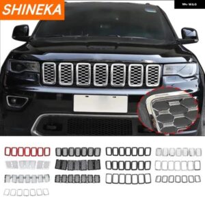 レーシング グリル ジープ グランド チェロキー 2014-2016 2017+ フロント グリル インサート メッシュベント ベゼル アウトレット 外装 アクセサリー