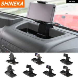 ブラック 携帯電話 IPAD ホルダー 車用 GPS ブラケット ダッシュ マウント ホルダー 収納 オーガナイザー ボックス ジープ ラングラー JK 2012-2017