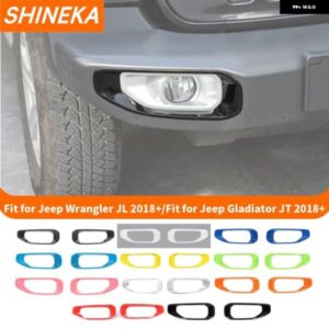 車用フロント フォグランプ デコレーションカバー ジープ ラングラー JL グラディエーター JT 2018 2019 2020年以降 外装 アクセサリー