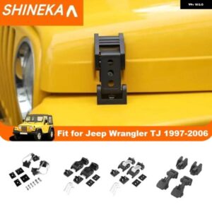 ロックハードウェア JEEP WRANGLER TJ 1997-2006 ブラック カー エンジン フードラッチキャッチカバー JEEP WRANGLER TJ アクセサリー