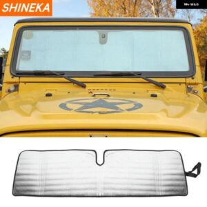 サンシェード ジープ ラングラー 車用フロント 紫外線防止 サンシェード フロントガラス サンシェード カバー アクセサリー ジープ ラングラー TJ JK