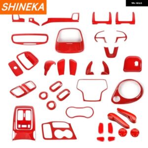 カー スタイリング ジープ グランド チェロキー 車 レッド インテリア デコレーション カバー ステッカー アクセサリー ジープ グランド チェロキー 2017+