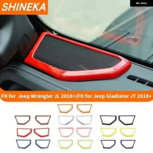 車用Aピラー スピーカー デコレーションリングカバー ジープ ラングラー JL グラディエーター JT 2018 - 21年以降内装アクセサリー