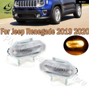 ジープ レネゲード 2019 - 21 車用 フロント バンパー DRL デイランニング用 ランニングライト フォグライト ドライビングライト フォグライト フォグランプ
