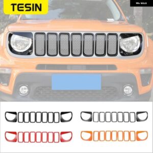 ランプフード ジープ レネゲード 車用 フロント グリル ヘッドライト ランプ デコレーション カバー ステッカー アクセサリー ジープ レネゲード 2019+