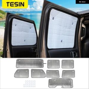 車用カーテン 紫外線カット ウィンドウサン バイザー カバー フロントガラス サンシェード 断熱 JEEP WRANGLER JL GLADIATOR JT 2018-2021