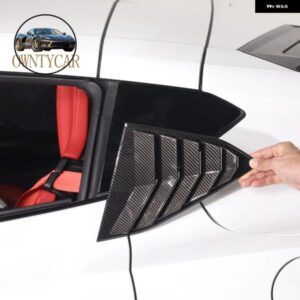 シボレー コルベット C8 ストリングレイ Z51 Z06 2020-23 ABS ブラック カーリアウィンドウ トライアングルシャッターデフレクター