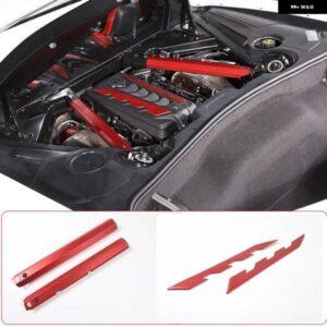 シボレー コルベット C8 スティングレイ Z51 Z06 2020-2023 アルミ 合金 製 エンジン カバー 両面ロゴ 装飾 ステッカー