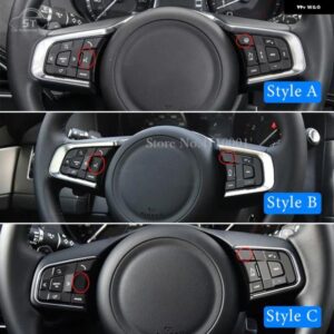 アルミ 合金 車 ステアリングホイール ボタン ステッカー トリム カバー ジャガーXE XEL XF XFL F-PACE E-PACE F-TYPE アクセサリー
