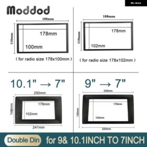 汎用 カー ラジオ フレーム 9インチ 10.1インチ 7インチ ステレオ DVDプレーヤーサラウンド パネル エレクトロニクスGPSナビゲーションフェイシア ベゼル