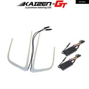 スイッチバック デュアルカラー ホワイト/ アンバー LED Cリング回路基板 2015-2018 スバル WRX STI ヘッドライト ランニング/ウィンカーライト