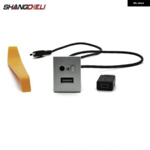 車用USB入力 アダプター ミニ ケーブル USBジャック インターフェース スイッチアクセサリー フォード フォーカス 2 MK2 2009 2010 2011 C-MAX クーガ MK1
