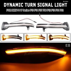 スクロールLEDダイナミックウィンカーライトサイドミラー フラッシュライトリピーターウィンカー BMW 5 6 7シリーズF10 F11 F07 F06 F12 F13