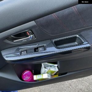 スバル WRX STI 2014-2021 カーボン スタイル パワーウィンドウリフトスイッチ ボタン パネル デコレーションカバー トリム カー スタイリング