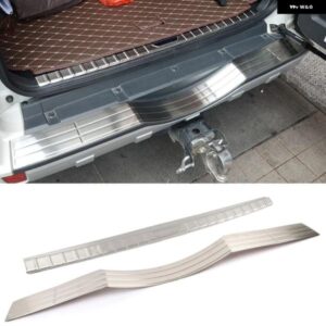 三菱 パジェロ V80 V93 V95 V98 2007-2021 ステンレス リア トランク インナー アウター バンパー プレート プロテクター ガード カバー