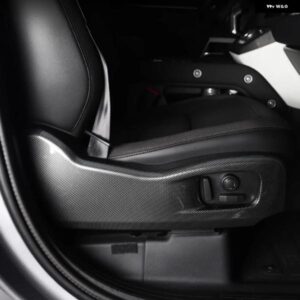 ランドローバー ディフェンダー 110 2020-2024ABS カーボン カーシート調整 フレーム サイドデコレーションカバー ステッカー カーアクセサリー
