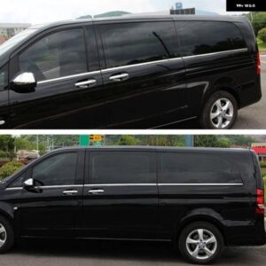 メルセデス ベンツ ヴィト V クラス W447 2014-2022 ロングホイールベース サイドドアアンダーウィンドウシル フレーム ストリップカバー トリム カー