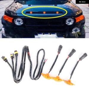 3個 アプリ/ リモコン トヨタ FJ クルーザー 2007-2020 LED スモーク グリル RGB ライトキット ワイヤースピード トリム 付き カーアクセサリー