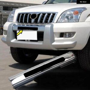 トヨタ プラド FJ120 LC120 2003-2009 ABS クローム フロント バンパー カバー ストリップ トリム 1個