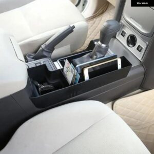 トヨタ ランドクルーザー プラド 150 10-19 ABS ブラック 車用センター コンソール 多機能 収納 ボックス 電話トレイ インテリア アクセサリー