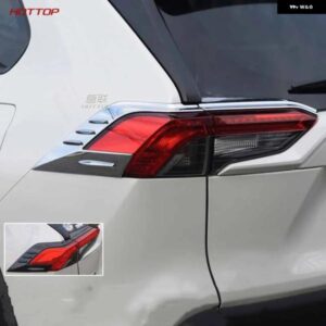 カーアクセサリー テールライト ランプ カバー フレーム 装飾 トリム 4個 トヨタ RAV4 XA50 2019 2020 ABS