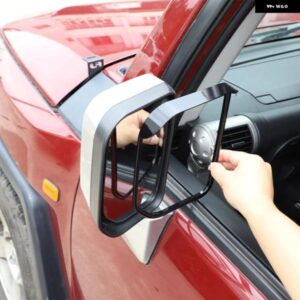 トヨタ FJ クルーザー 2007-2021 ABS ブラック/シルバー 車 外装 ミラー レインアイブロウ フレーム 装飾 ステッカー カーアクセサリー