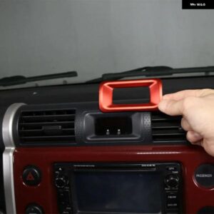 トヨタ FJ クルーザー 2007-21 アルミ 合金 製 カーセンター コントロール ダッシュボード センタークロック 装飾 フレーム ステッカー カーアクセサリー