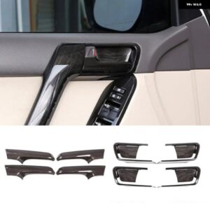 トヨタ ランドクルーザー プラド FJ150 150 2010-2018 ブラック ウッドグレイン ABS インテリア ドアハンドル トリム カーアクセサリー 4個