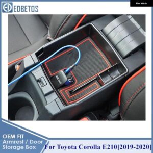 トヨタ カローラ E210 2019 2020 オートアクセサリー 車用センター アームレスト 収納 ボックス ブラック オートコンテナ グローブ オーガナイザー ケース