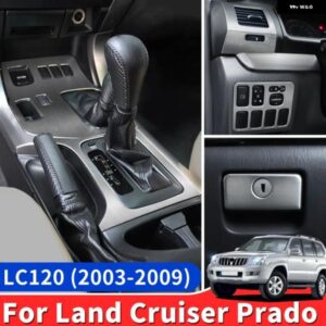 ステンレス 製ギア ボックス パネル ハンドルカバー トヨタ ランドクルーザー プラド 120 LC120 2003-2009 アップグレード 装飾 アクセサリー