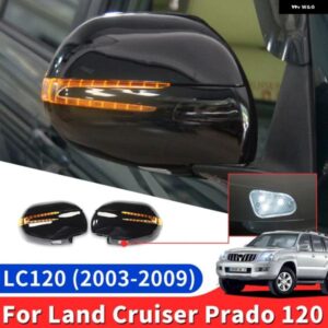 トヨタ ランドクルーザー プラド 120 2003-2009 リアビューカバー ダイナミック バルブ FJ120 LC120 LED ウィンカー カスタム アクセサリー