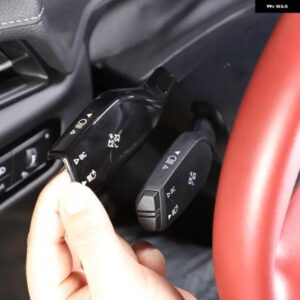 トヨタ GR スープラ A90 2019-2022 ABS ブラック/カーボン スタイル カーウィンカー ワイパー スイッチ トリム ロッドカーアクセサリー
